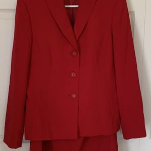 Red Evan Picone 2 piece suit
